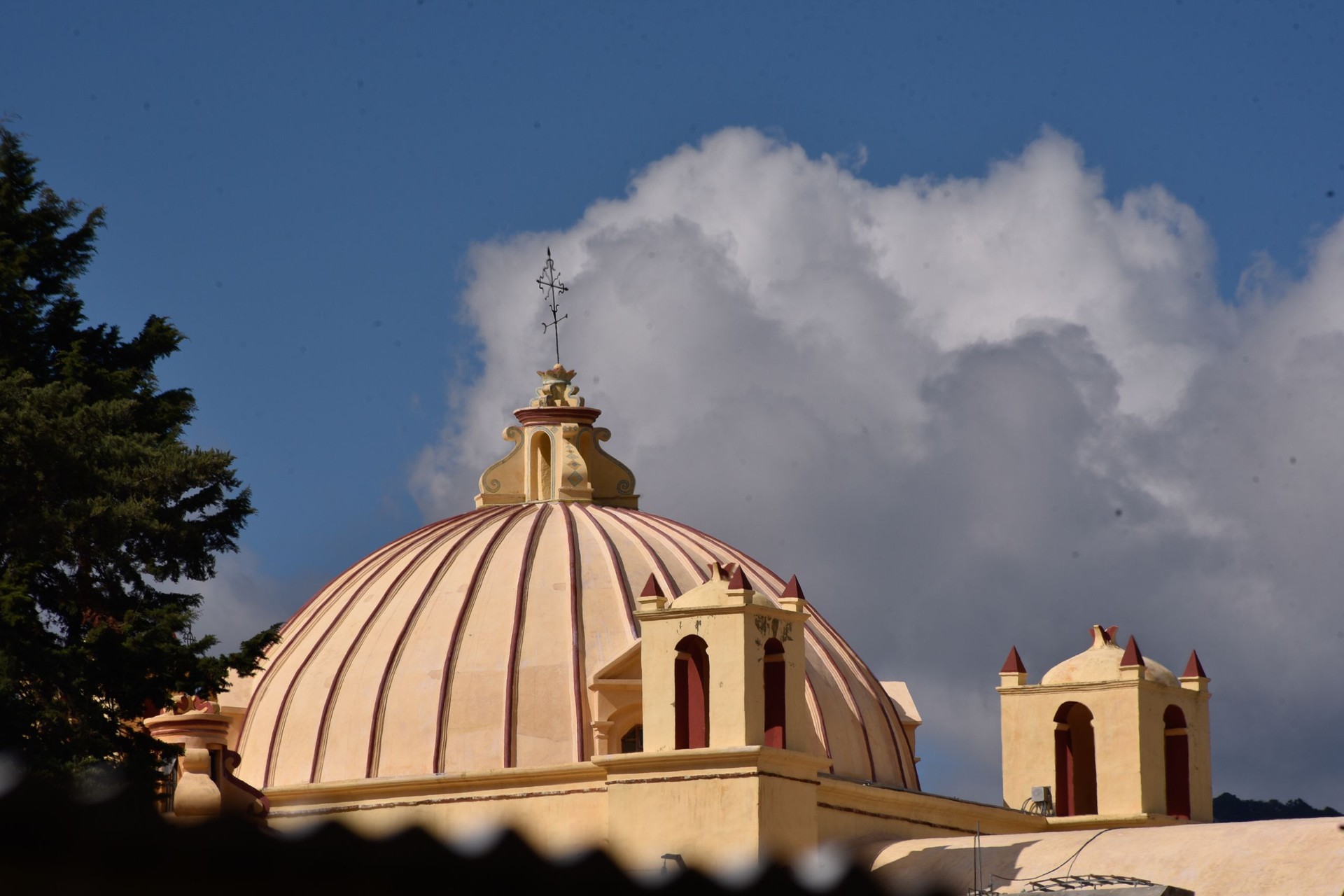 Baroque Splendor: The Majestic Dome of Santo Domingo Church, San Cristobal de las Casas